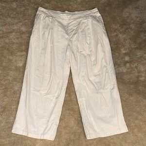 Abercrombie & Fitch White Wide-Leg Pants